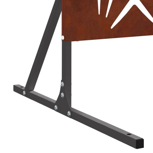 Екран за уединение Сив 100 x 50 x 180 см Патинираща стомана