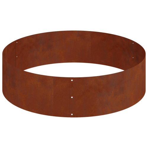 Градинска саксия Кафяво 120 x 120 x 20 см Патинираща стомана