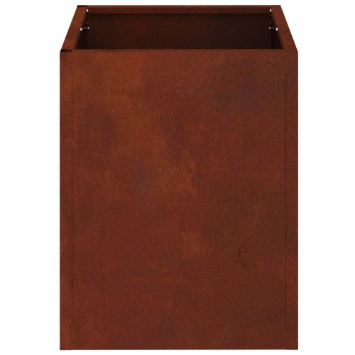 Градинска саксия Патинираща стомана 32 x 32 x 40 см