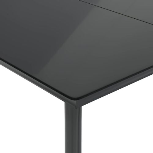 Градински трапезен комплект 9 части с възглавници светлосив