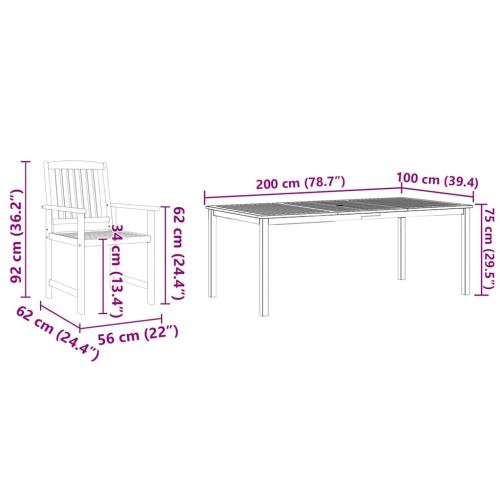 Комплект за хранене в градината 9 pcs Кафяво