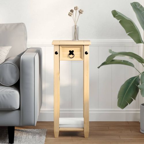 Поставка за саксия "Corona" 30x30x73 см борово дърво масив