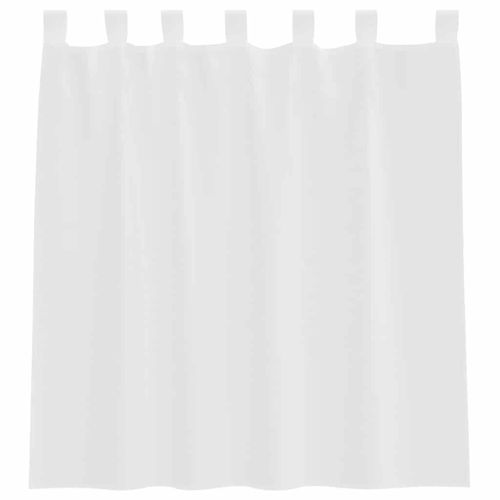 Воалени завеси с примки, 2 бр, бели, 140x245 см