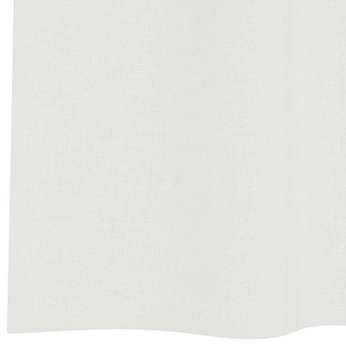 Воалени завеси с примки, 2 бр, бели, 140x175 см