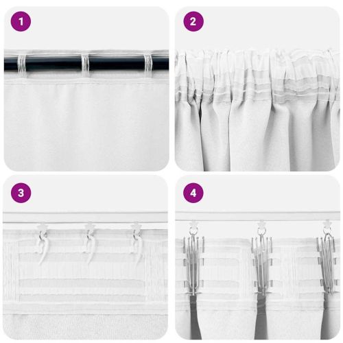 Завеси за затъмняване с пръстени 2 pcs Ярко бяло 140 x 140 cm