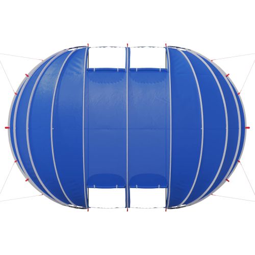 Дворен чадър полукола Зелен 640 x 432 x 205 см