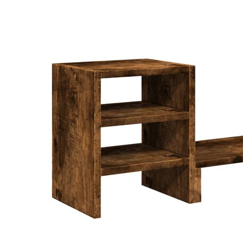 Поставка за монитор с органайзер за бюро опушен дъб инж. дърво