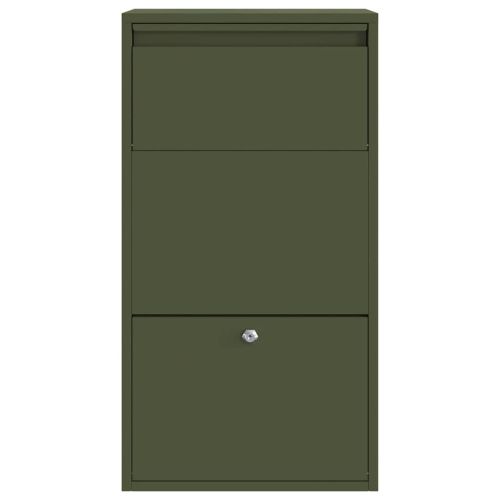 Пощенска кутия за пратки Маслинено зелено 44 x 22 x 82 см