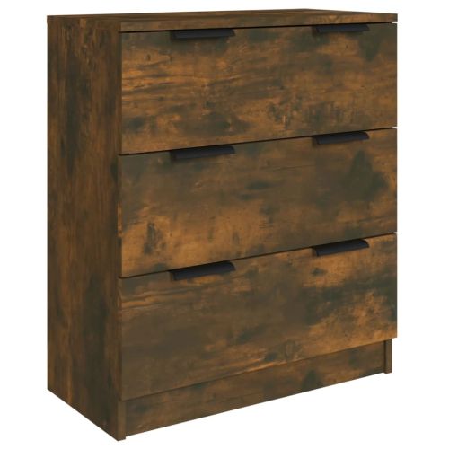 Бюфет от 3 части, опушен дъб, инженерно дърво