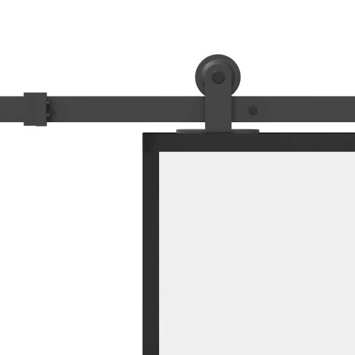 Плъзгаща се врата с обков 90x205 см ESG стъкло и алуминий