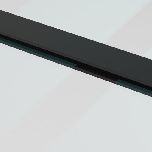 Плъзгаща се врата с обков 90x205 см ESG стъкло и алуминий