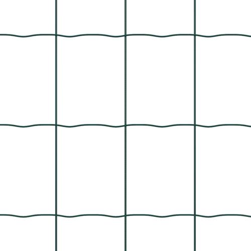 Ограда с пост Зелен 0,4 x 25 м Стомана и PVC