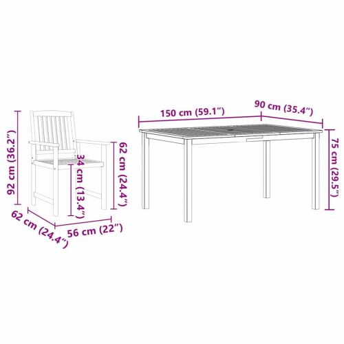 Комплект за хранене в градината 7 pcs Кафяво