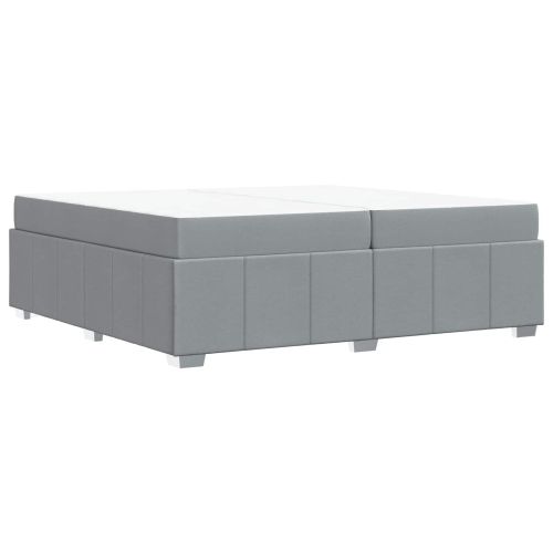 Рамка за легло с матрак Светлосиво 200 x 200 cm текстил