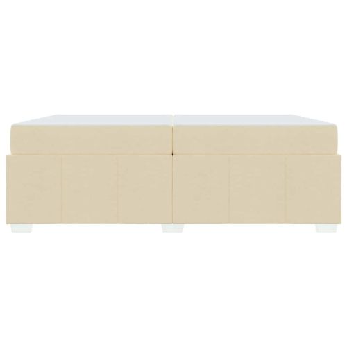 Рамка за легло с матрак Крем 200 x 200 cm текстил