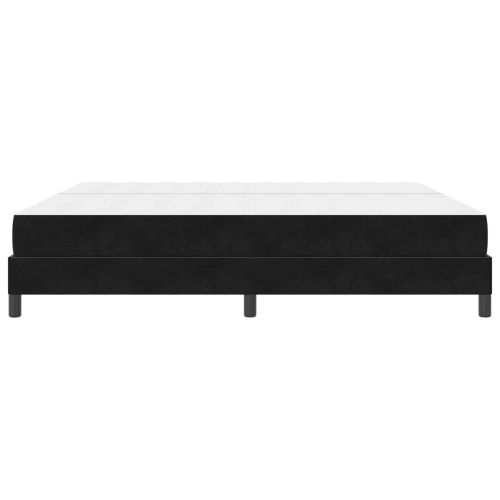 Легло с пружинирана основа с матрак Черно 200 x 200 cm текстил