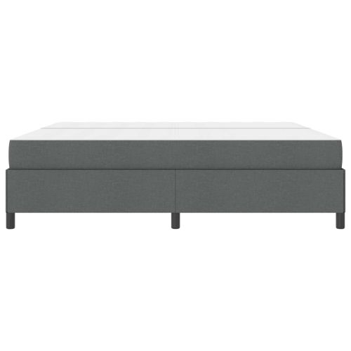 Легло с пружинирана основа Тъмен сив 200 x 200 cm текстил
