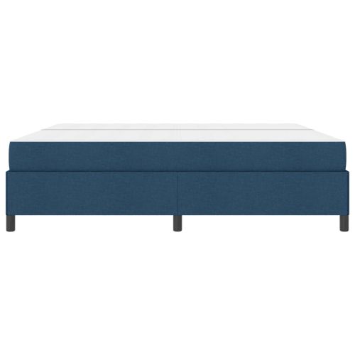 Легло с пружинирана основа с матрак Синьо 200 x 200 cm текстил