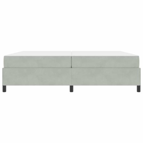 Рамка за легло с матрак Светлосиво 200 x 200 cm текстил