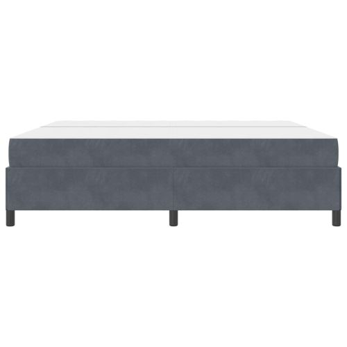 Рамка за легло с матрак Тъмен сив 200 x 200 cm текстил