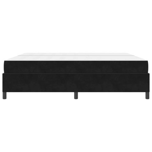 Рамка за легло с матрак Черно 200 x 200 cm текстил