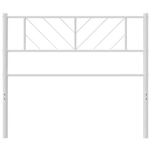 Метална резервна табла за легло, бяла, 90 см