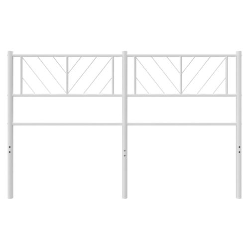 Метална резервна табла за легло, бяла, 135 см