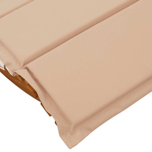 Люлеещ се шезлонг с възглавница, масивна дървесина, акация