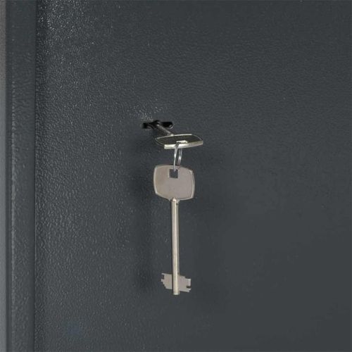 Каса с заключване Тъмносив 35 x 31 x 50 см Стомана