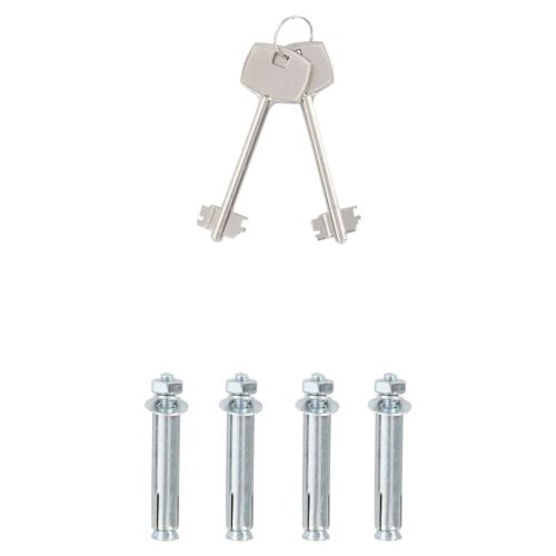 Каса с заключване Тъмносив 35 x 31 x 50 см Стомана