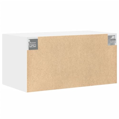 Стенен шкаф, бял, 80x42,5x40 см, инженерно дърво