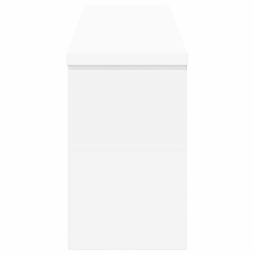 Стенен закачалка за палта Бяло 75 x 16 x 26 см Инженерно дърво