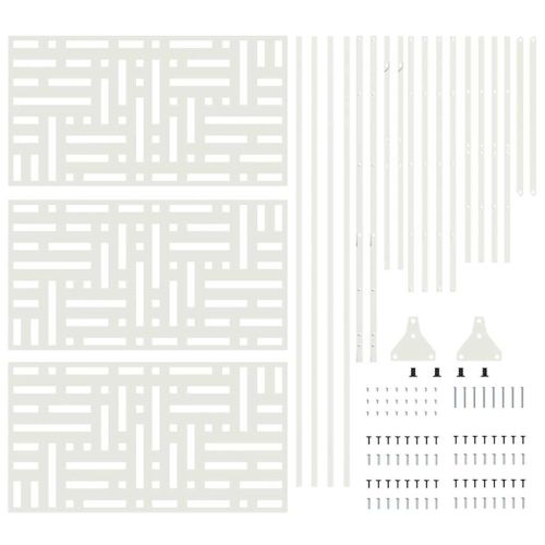 Екран за уединение Бяло 100 x 50 x 180 см Стомана