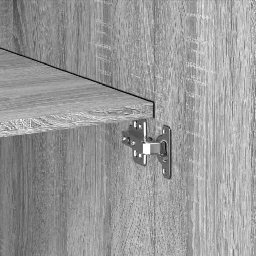 Шкаф за съхранение, сив сонома, 80x42,5x225 см, инженерно дърво