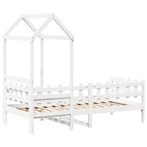 Дневно легло с покрив без матрак 80x200 cm Масивна дървесина