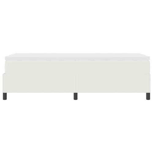 Легло с пружинирана основа Слонова кост и бяло 80 x 200 cm