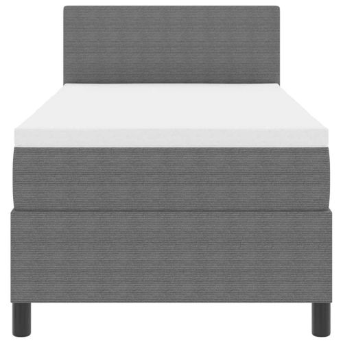 LED кутия за пружини с легло Светлосив и бял 80 x 200 cm