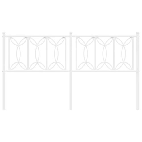 Метална резервна табла за легло, бяла, 160 см