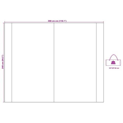 Водоустойчива тента с покрив Сив и оранжев