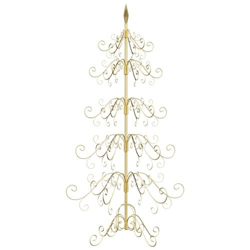 Метално коледно дърво Златист 150 cm Прахово покритие стомана