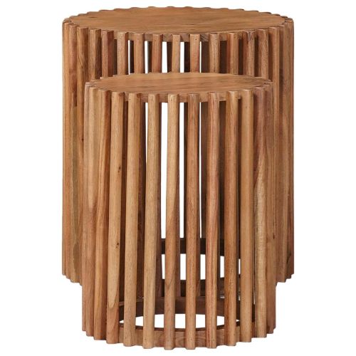 Комплект помощни маси със съхранение Кафяво 40 x 40 x 45 cm