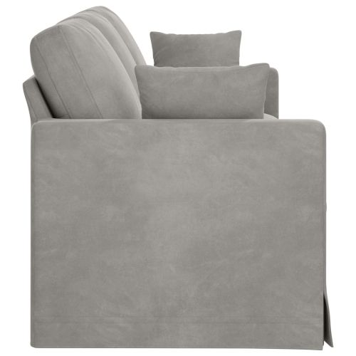 Диван Светлосиво 228 x 78 x 80 см Кадифе