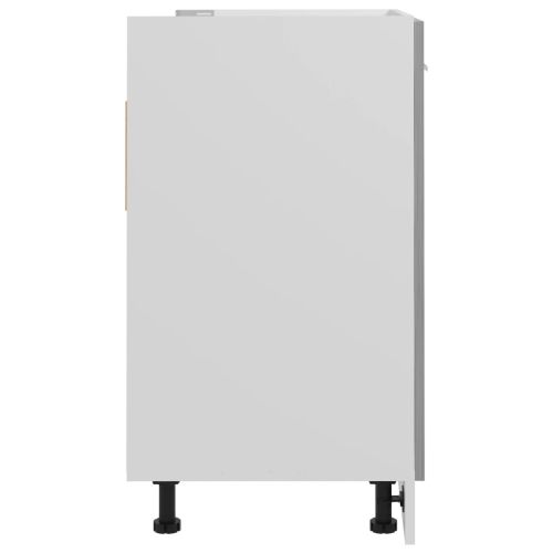 Долен шкаф за мивка бетонно сив 80x46x81,5 см инженерно дърво