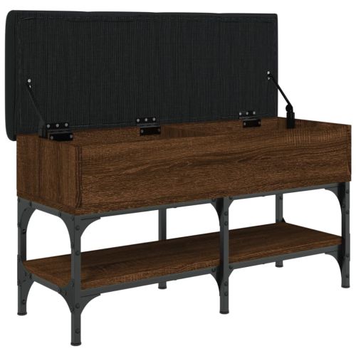 Пейка за обувки, кафяв дъб, 82x32x45 см, инженерно дърво