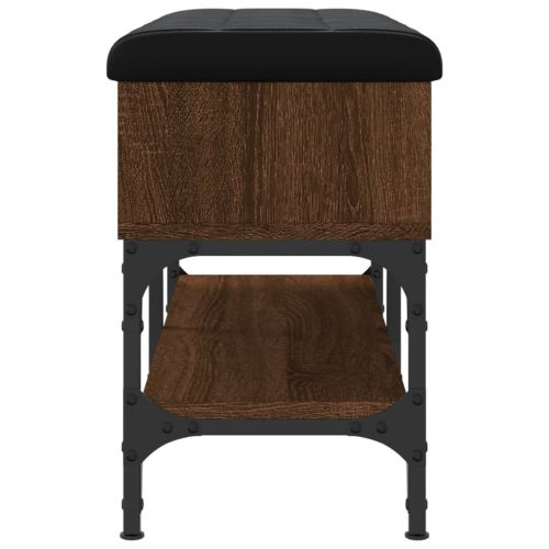 Пейка за обувки, кафяв дъб, 82x32x45 см, инженерно дърво