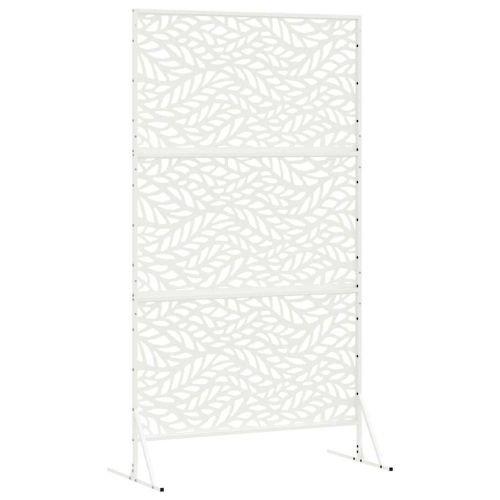 Екран за уединение Бяло 100 x 50 x 180 см Стомана