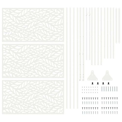 Екран за уединение Бяло 100 x 50 x 180 см Стомана