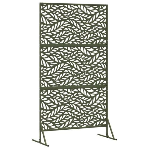 Екран за уединение Маслинено 100 x 50 x 180 см Стомана