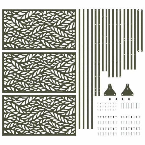 Екран за уединение Маслинено 100 x 50 x 180 см Стомана