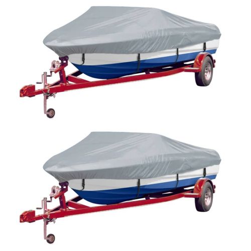 Чохли за лодки, 2 бр, сиви, дължина 519-580 см, ширина 294 см